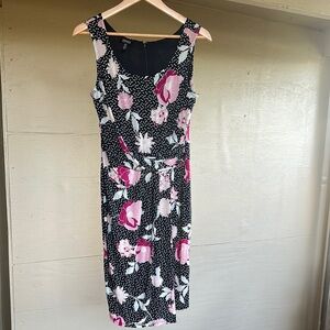 Jones New York - Floral Navy and Pink Dress